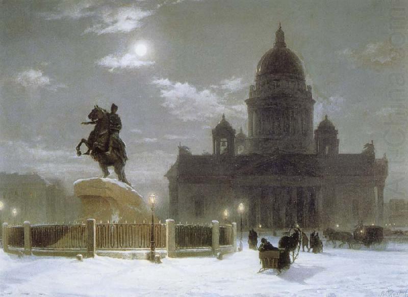 Monument to Peter the Great on Senate Squar in St.Petersburg, Vasily Surikov